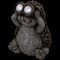 11.5" Hedgehog with Binoculars Outdoor Solar Lighted Garden Statue